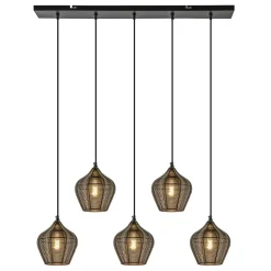 Hanglamp Alvaro 5-lichts antiek brons>Straluma Best