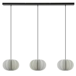 Hanglamp Arena 3L op balk zwart/kap wit>Straluma Best