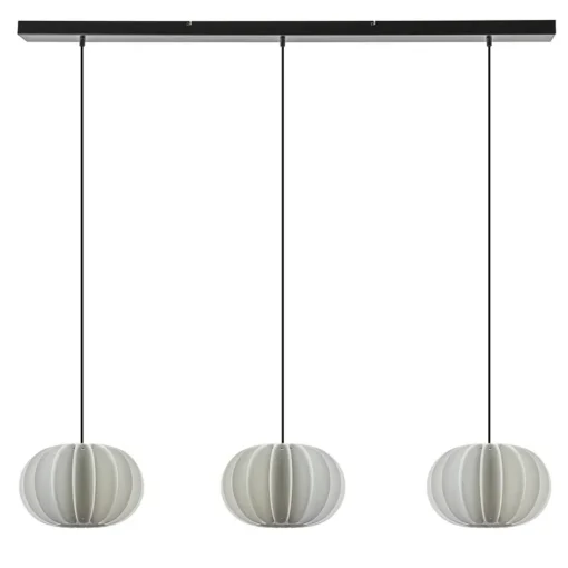 Hanglamp Arena 3L op balk zwart/kap wit>Straluma Best