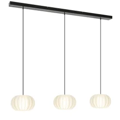 Hanglamp Arena 3L op balk zwart/kap wit>Straluma Best
