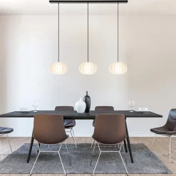 Hanglamp Arena 3L op balk zwart/kap wit></noscript>Straluma Best