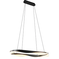 Hanglamp Ascoli ovaal zwart/matgoud>Straluma Online