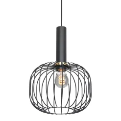 Hanglamp Aureole cilinder breed zwart>Straluma Online