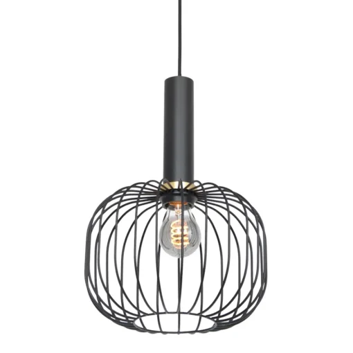 Hanglamp Aureole cilinder breed zwart>Straluma Online