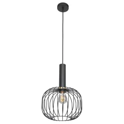 Hanglamp Aureole cilinder breed zwart>Straluma Online
