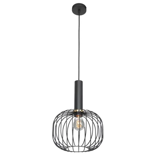 Hanglamp Aureole cilinder breed zwart>Straluma Online