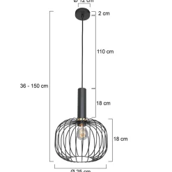 Hanglamp Aureole cilinder breed zwart></noscript>Straluma Online