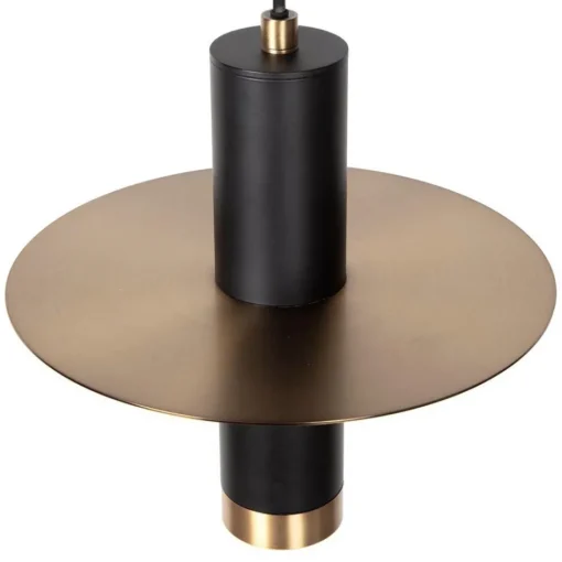 Hanglamp badkamer zwart met brons IP44>Straluma New
