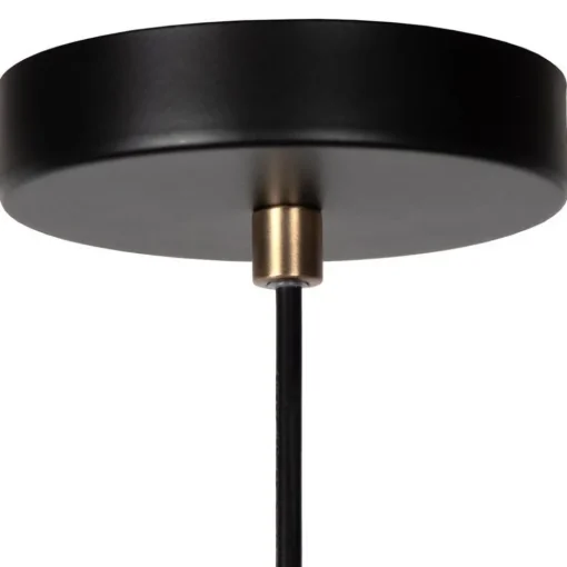 Hanglamp badkamer zwart met brons IP44>Straluma New
