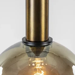 Hanglamp Bella 8L zwart/brons/smoke mix></noscript>Straluma Clearance
