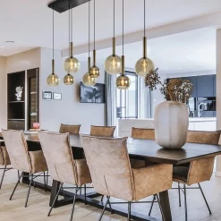 Hanglamp Bella 8L zwart/brons/smoke mix></noscript>Straluma Clearance