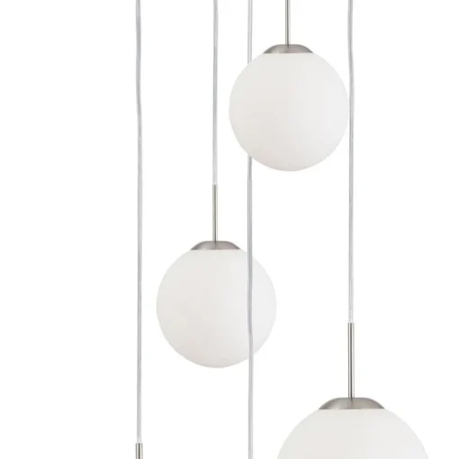 Hanglamp bol Bollique 5x glas wit>Straluma Discount