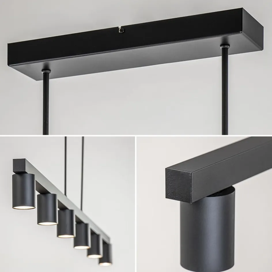 Hanglamp Bounce 6L 160cm zwart>Straluma New