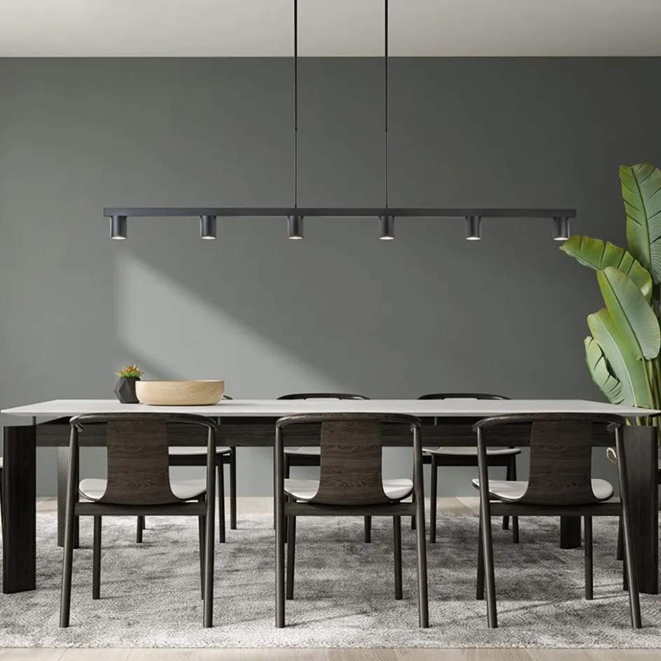 Hanglamp Bounce 6L 160cm zwart>Straluma New