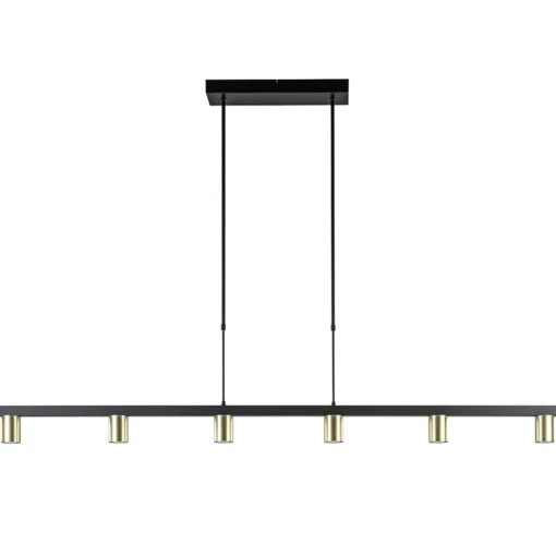 Hanglamp Bounce 6L 160cm zwart/goud>Straluma Clearance
