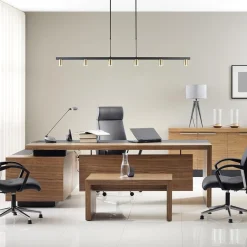Hanglamp Bounce 6L 160cm zwart/goud></noscript>Straluma Clearance