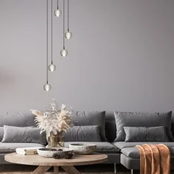 Hanglamp Bubbles 5L rond zwart/helder dtw></noscript>Straluma Clearance