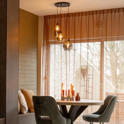 Hanglamp Cambio 3L rond zwart smoke glas>Straluma Sale