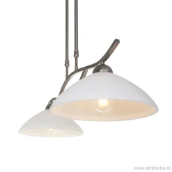 Hanglamp Capri staal/glas eettafel>Straluma Hot