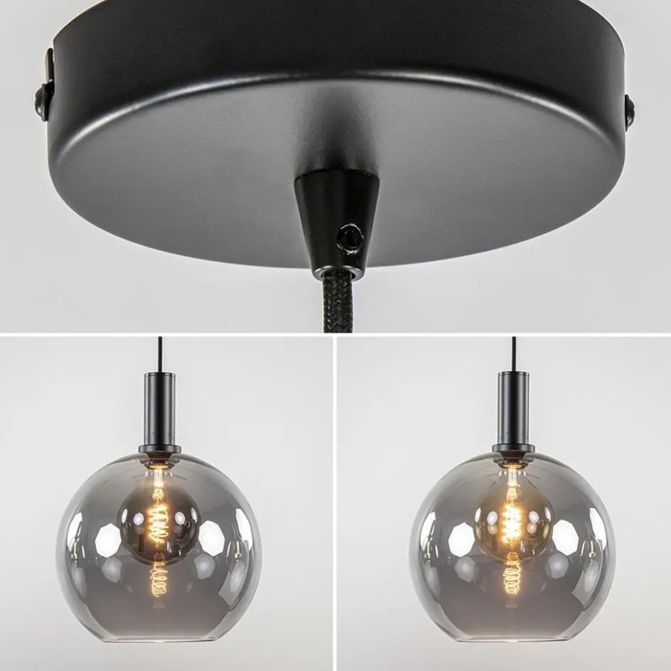 Hanglamp Chandra 1L zwart + glas 30cm>Straluma Best