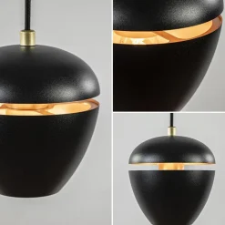 Hanglamp Claire 1L zwart/matgoud></noscript>Straluma