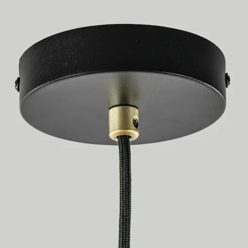 Hanglamp Claire 1L zwart/matgoud>Straluma