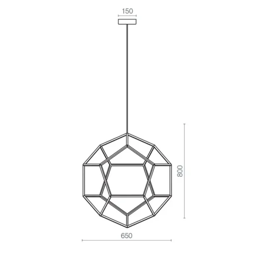 Hanglamp Dodeca 65 zwart>Straluma Outlet