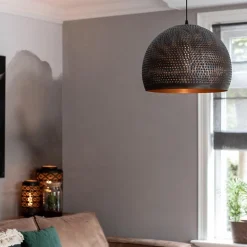 Hanglamp geperforeerd staal brons-bruin><noscript><img width=