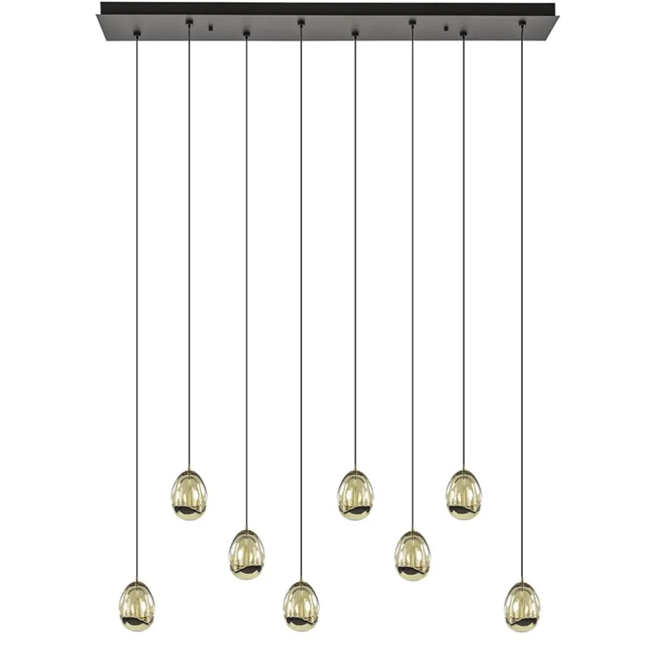 Hanglamp Golden Egg 8L zwart/goud>Straluma Sale