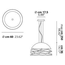 Hanglamp Kelly koepel 60cm wit>Straluma Clearance