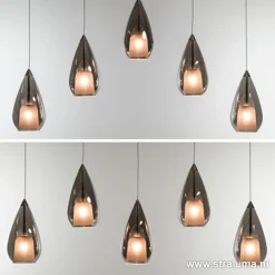 Hanglamp 5L druppel glas smoke></noscript>Straluma Online