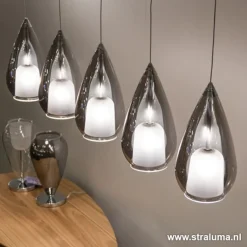 Hanglamp 5L druppel glas smoke></noscript>Straluma Online