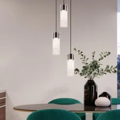 Hanglamp 3L rond zwart met cilinder glas></noscript>Straluma Discount