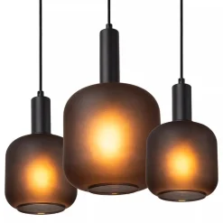 Hanglamp 7-lichts ovaal met mat zwart glas></noscript>Straluma Best