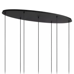 Hanglamp 7-lichts ovaal met mat zwart glas></noscript>Straluma Best