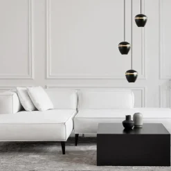 Hanglamp 3-lichts rond zwart/goud></noscript>Straluma Discount
