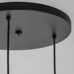 Hanglamp 3-lichts rond zwart met goud gradient glas></noscript>Straluma