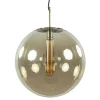 Hanglamp Medina 48cm messing + amber glas>Straluma Hot