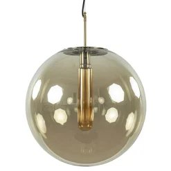Hanglamp Medina 48cm messing + amber glas>Straluma Hot