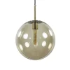 Hanglamp Medina satin gold/amber glas 30cm>Straluma Hot