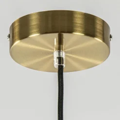 Hanglamp Medina satin gold/amber glas 30cm></noscript>Straluma Hot
