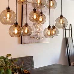 Hanglamp multipendel 11-L zwart smoke glas 20+25cm></noscript>Straluma New
