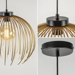 Hanglamp Nest matgoud/zwart></noscript>Straluma Discount