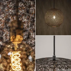 Hanglamp Oronero bol zwart/goud 60cm></noscript>Straluma Sale