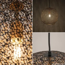 Hanglamp Oronero bol zwart/goud 40cm></noscript>Straluma Online