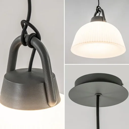 Hanglamp outdoor antraciet met wit IP65>Straluma Online