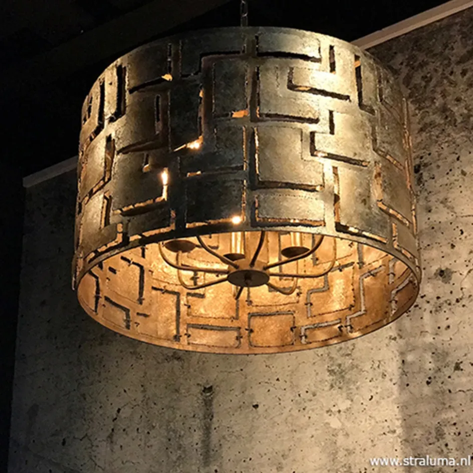 Hanglamp Pablo cil 55cm ambacht.zilver>Straluma New