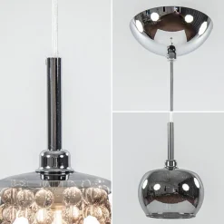 Hanglamp Pearl klein chroom + smoke glas></noscript>Straluma Online