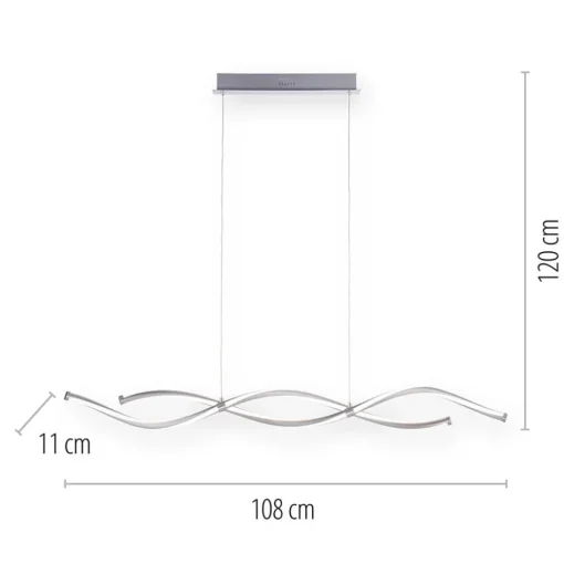 Hanglamp Q-Malina nikkel + afst.bed.cct>Straluma Clearance
