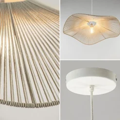 Hanglamp Rafa 70 katoendraad crème></noscript>Straluma
